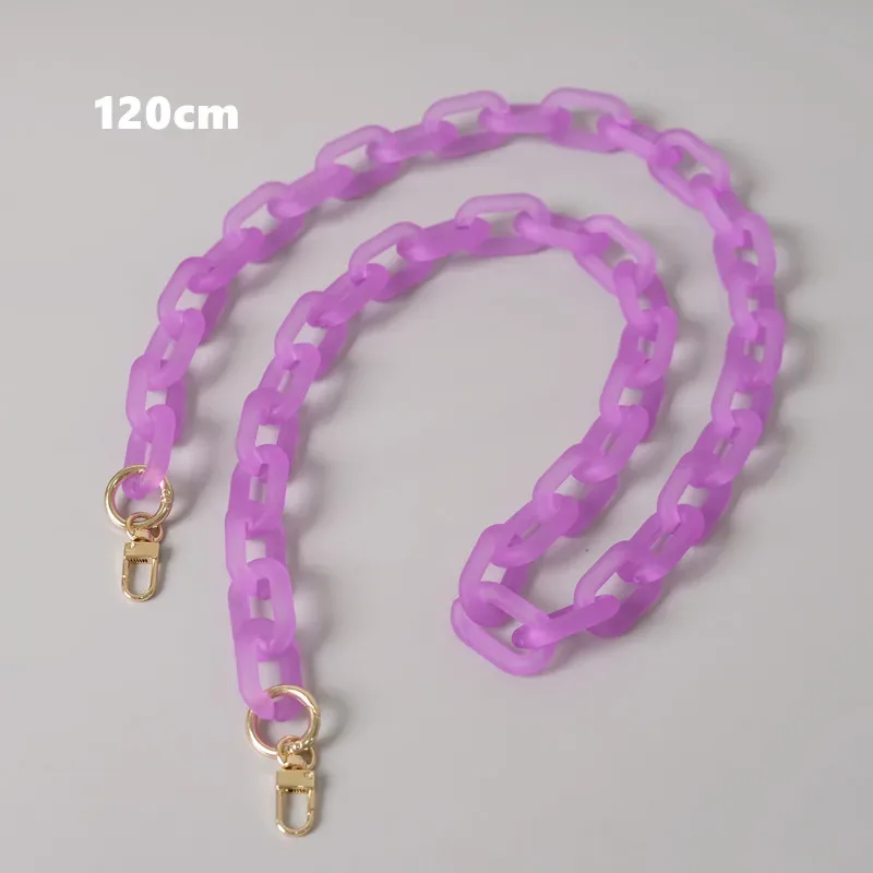 accessoires de sac à bandoulière en acrylique pour femmes, pièces détachables, chaîne de remplacement, bonbons, mignon, sangle mate, chaîne de poignée d'épaule, nouvelle mode