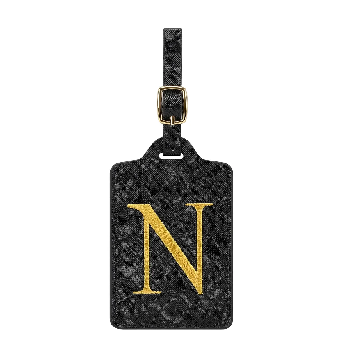 étiquette de bagage personnalisée avec 26 lettres, étiquette de nom initiale pour valise, accessoires de voyage anti-perte, adaptée aux voyages, à l'école