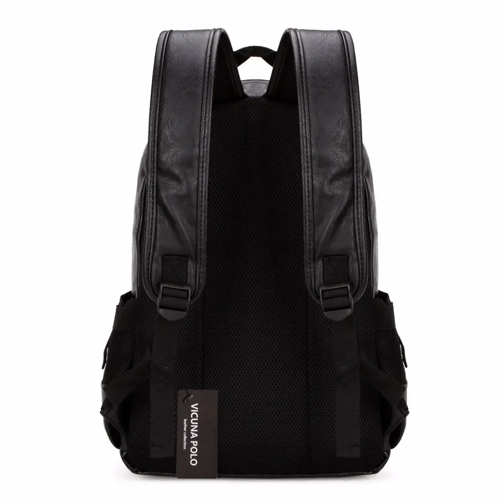 sac à dos d'école en cuir pour hommes, célèbre marque, style preppy, design simple, sacs de jour décontractés