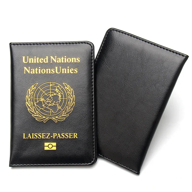 porte-passeport d'affaires léger et portable, protection, design mince, motif un transfrontalier, couverture de passeport unisexe en cuir pu