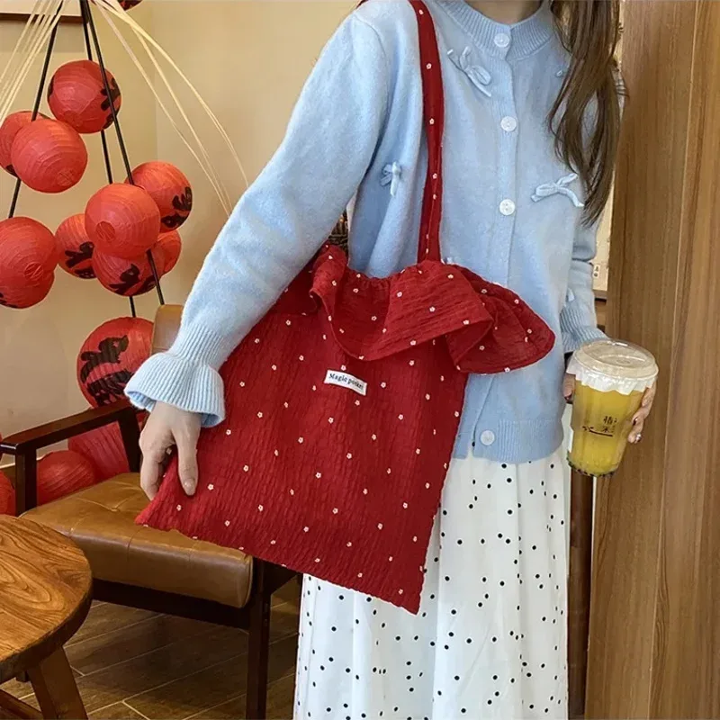 sac à bandoulière en mousseline de soie pour femmes, sac à main de grande capacité en maille féerique, sac de transport, fourre-tout de style coréen