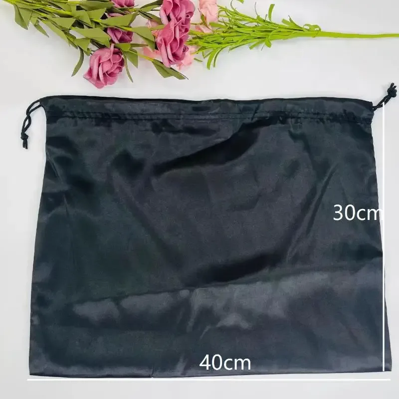 housse anti poussière tissu soie luxe forme ovale ouverte cordelette taille petite grande protection sac main