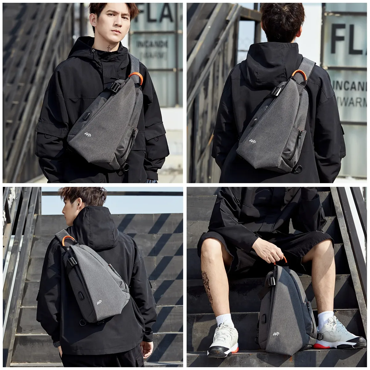 sac à bandoulière antivol pour hommes et femmes, petit sac à dos à une épaule, sac de poitrine, sac à dos à bandoulière pour randonnée, vélo, voyage