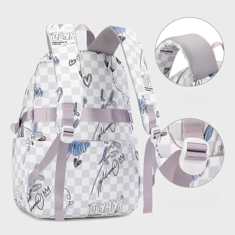 sacs à dos pour filles impression nylon sacs d'école primaire imperméables grade 1-6 grande capacité sac à bandoulière pour enfants mochila escolar