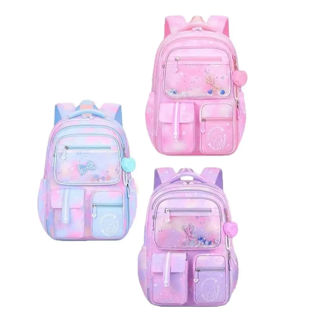 sac à dos portable pour enfants à ouverture latérale, en tissu oxford, avec plusieurs poches, grande capacité, style coréen, pour l'école et les voyages