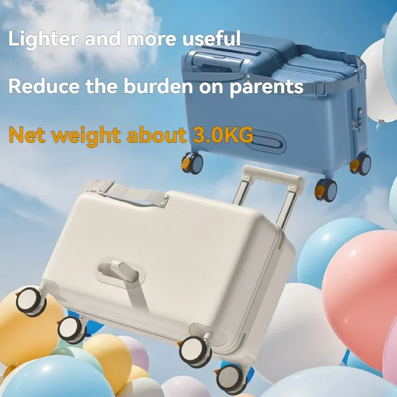 bagages, les enfants peuvent s'asseoir, monter et descendre, valise, chariot, roue universelle, frein, sac de voyage