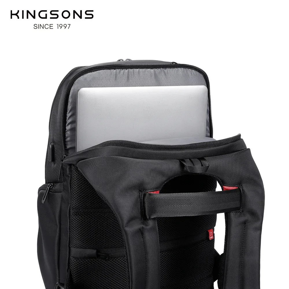 kingsons hommes sacs à dos 15 ''17'' sac à dos pour ordinateur portable usb chargeur sac antivol sac à dos pour adolescent mode homme voyage