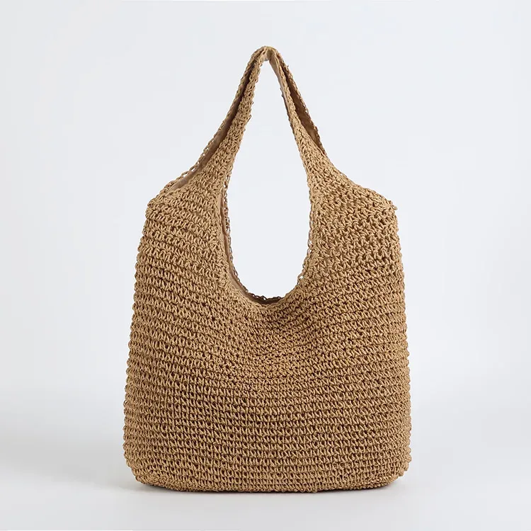 2023 mode rotin femmes sacs à bandoulière wikcer tissé femme sacs à main grande capacité été plage sacs de paille fourre-tout décontracté sacs à main