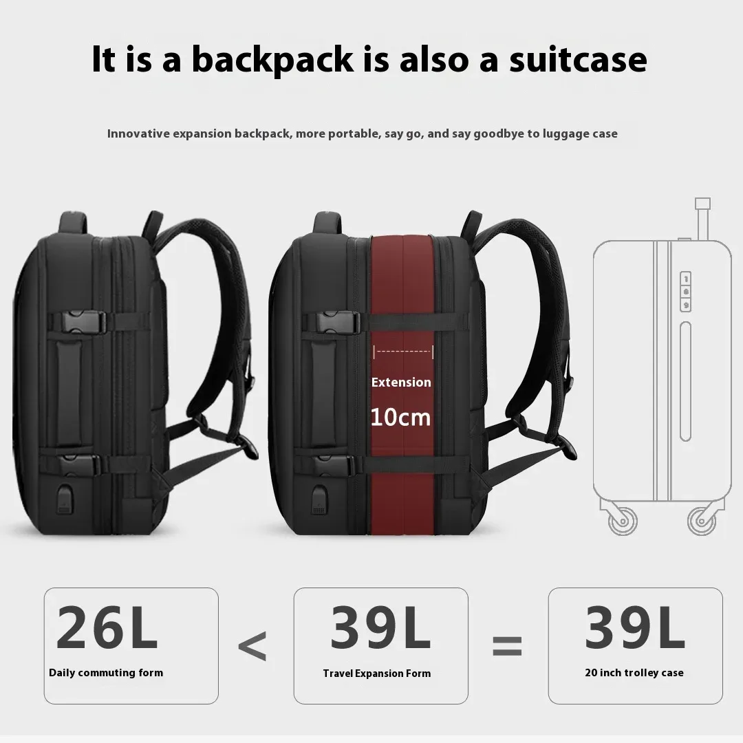 mark ryden 17 pouces sac à dos pour ordinateur portable imperméable homme sac usb recharge multicouche espace voyage homme sac anti-vol mochila