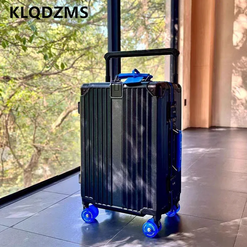 klqdzms bagage de voyage 24 "26" 28 "30 pouces boîtier de chariot de grande capacité pour femmes 20 "abs + étui d'embarquement pour pc valise de cabine pour hommes