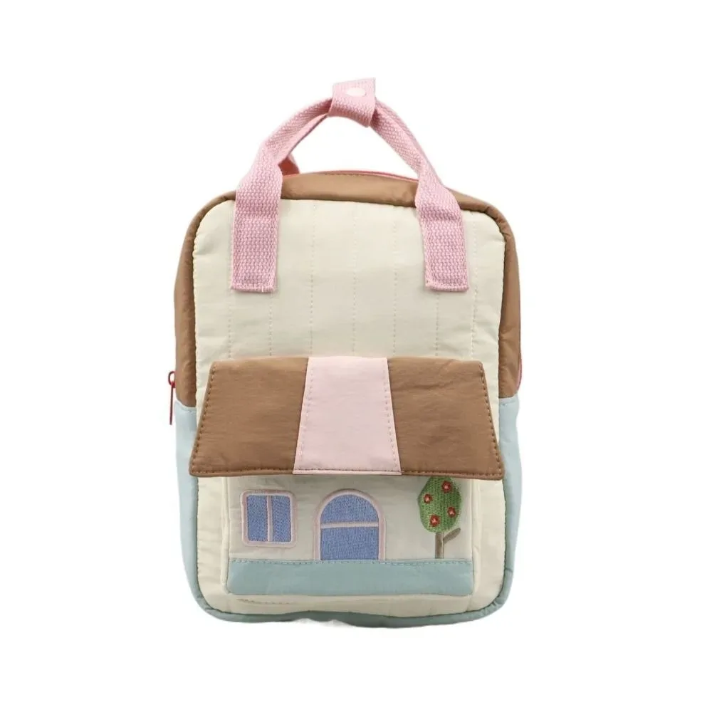 sac à dos léger pour étudiants, grande capacité, sac d'école brodé de maison dans les arbres, joli sac à dos de voyage polyvalent pour filles et tout-petits