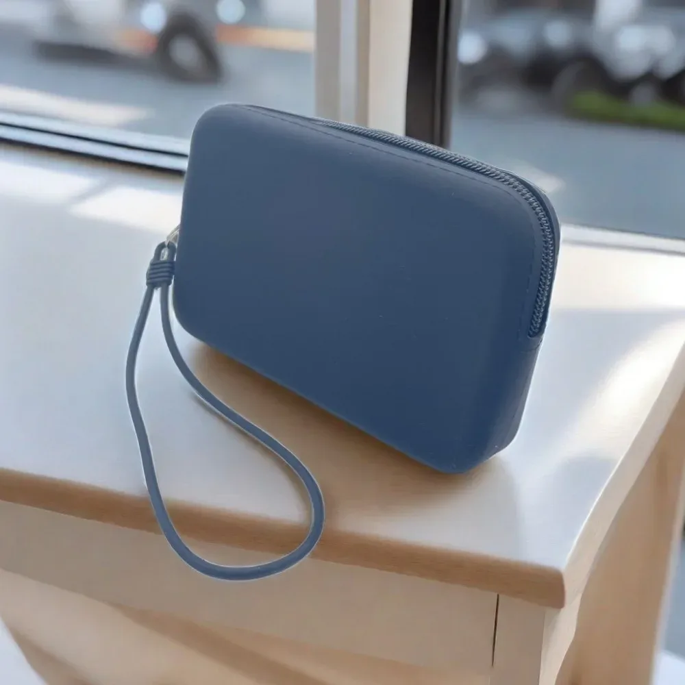 sac cosmétique rectangulaire en silicone pour femme, porte-monnaie, petit sac à objets