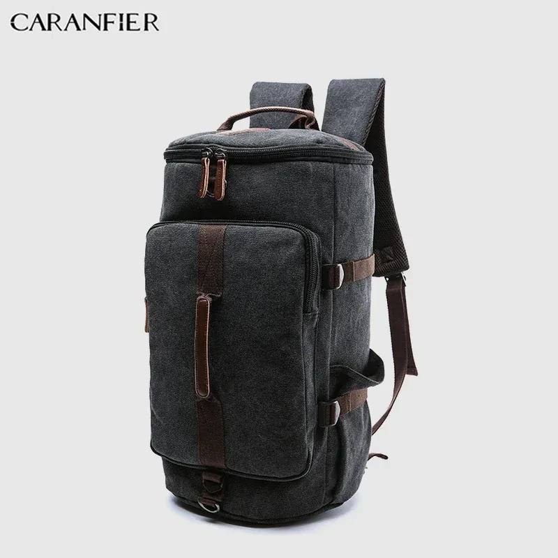 sac voyage toile multicouleurs poche latérale ouverture zip grande capacité décontracté polyvalent bandes cuir contraste vintage