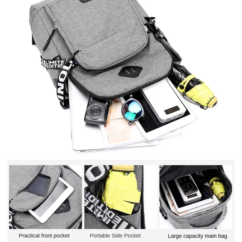 sac à dos personnalisé avec logo, grande capacité, en nylon, pour ordinateur, sac de couple, image et nom personnalisés