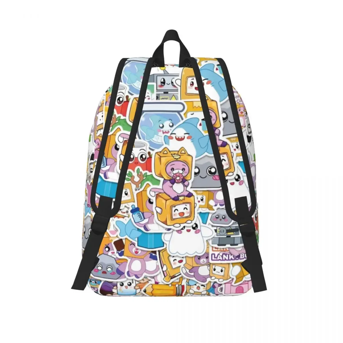 lankyboxes happy foxy boxy sac à dos pour hommes femmes décontracté étudiant affaires sac à dos mignon dessin animé tv collège sac à bandoulière en plein air