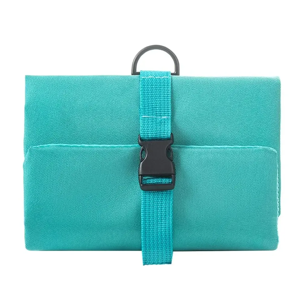 trousse de toilette pliable avec crochet 3-en-1, sac de rangement cosmétique amovible grande capacité, sac de voyage imperméable pour la maison