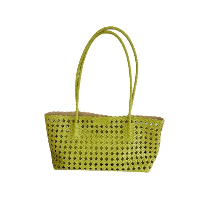 nouveau sac fourre-tout tressé creux tendance 2026 pour femme, grande capacité, sac à main porté épaule pour l'été