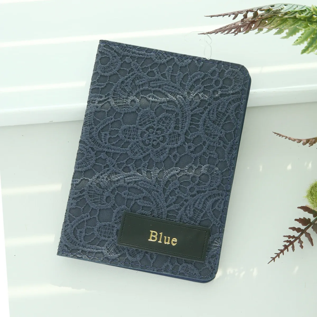 étui de passeport en dentelle personnalisé avec étiquette en cuir, protège-documents de voyage, expédition rapide en 24 heures