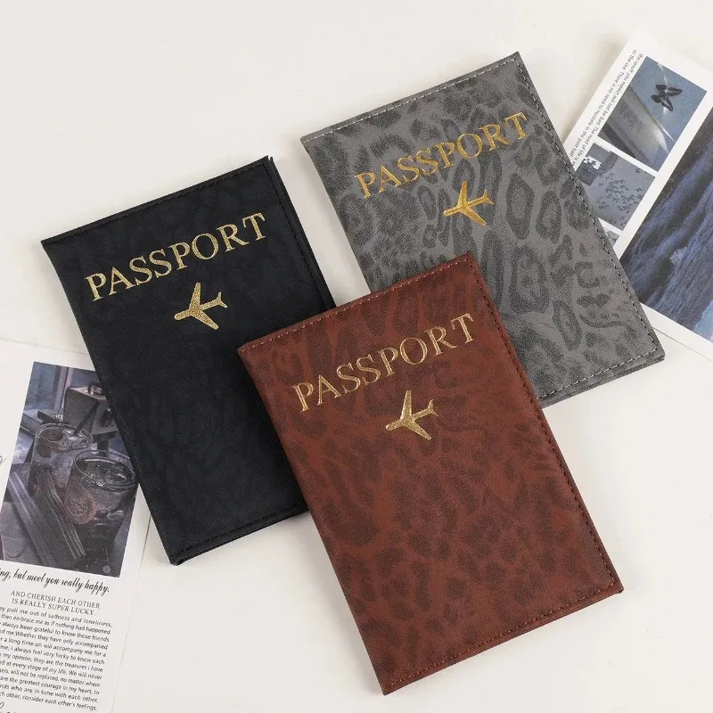 2026 porte-passeport de voyage housse pour femmes hommes en cuir pu carte billet passeport couvre support accessoires de protection portefeuille