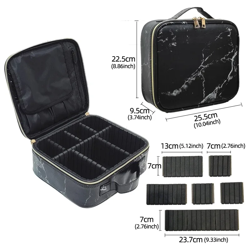 trousse à cosmétiques en cuir pu pour femme, étui de maquillage de voyage portable multifonctionnel, nouveau