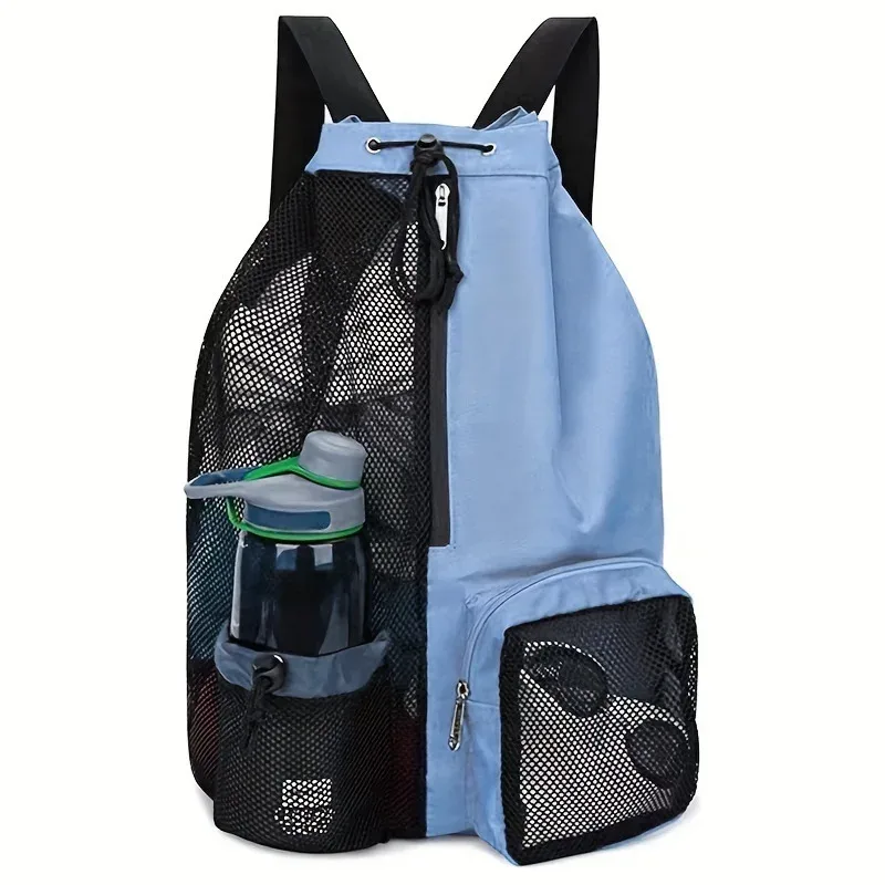 sac à dos en maille avec cordon de serrage, pratique à transporter, pour la plage, la plongée, le sport, la gym
