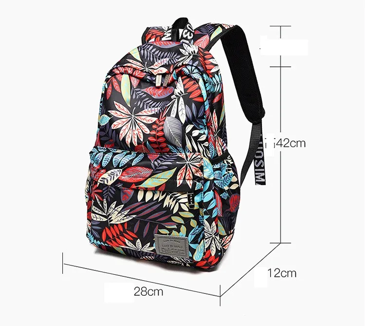 sac à dos style hawaïen pour femmes, sac d'école de voyage à la mode pour adolescentes, sacs à dos de marque imprimés, 2021