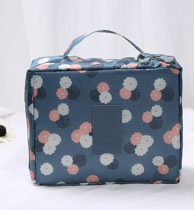 trousse de maquillage de voyage portable pour filles, étanche, multi-compartiments, multifonctionnelle, organisateur de toilette pour femmes