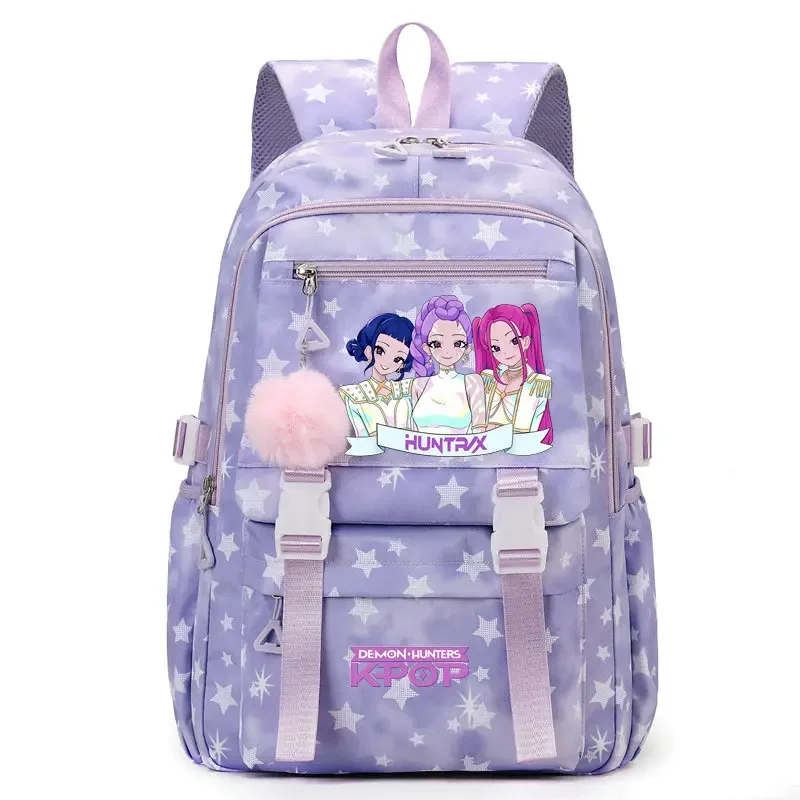 sac à dos kpop demon hunters pour étudiantes, lycéennes, collégiennes, polyvalent, adapté au quotidien et aux activités de plein air
