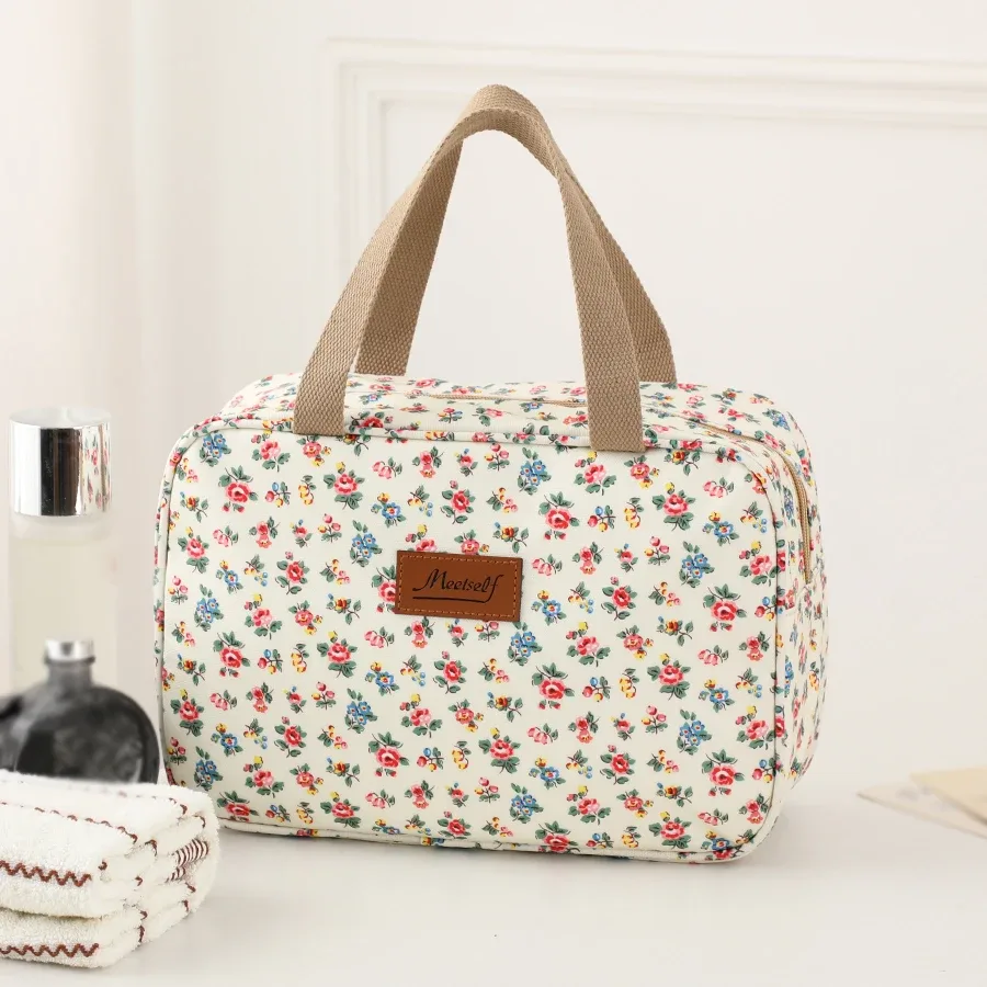 trousse de toilette portative de grande capacité, trousse de maquillage, sac de rangement portable étanche pour le bain et le fitness