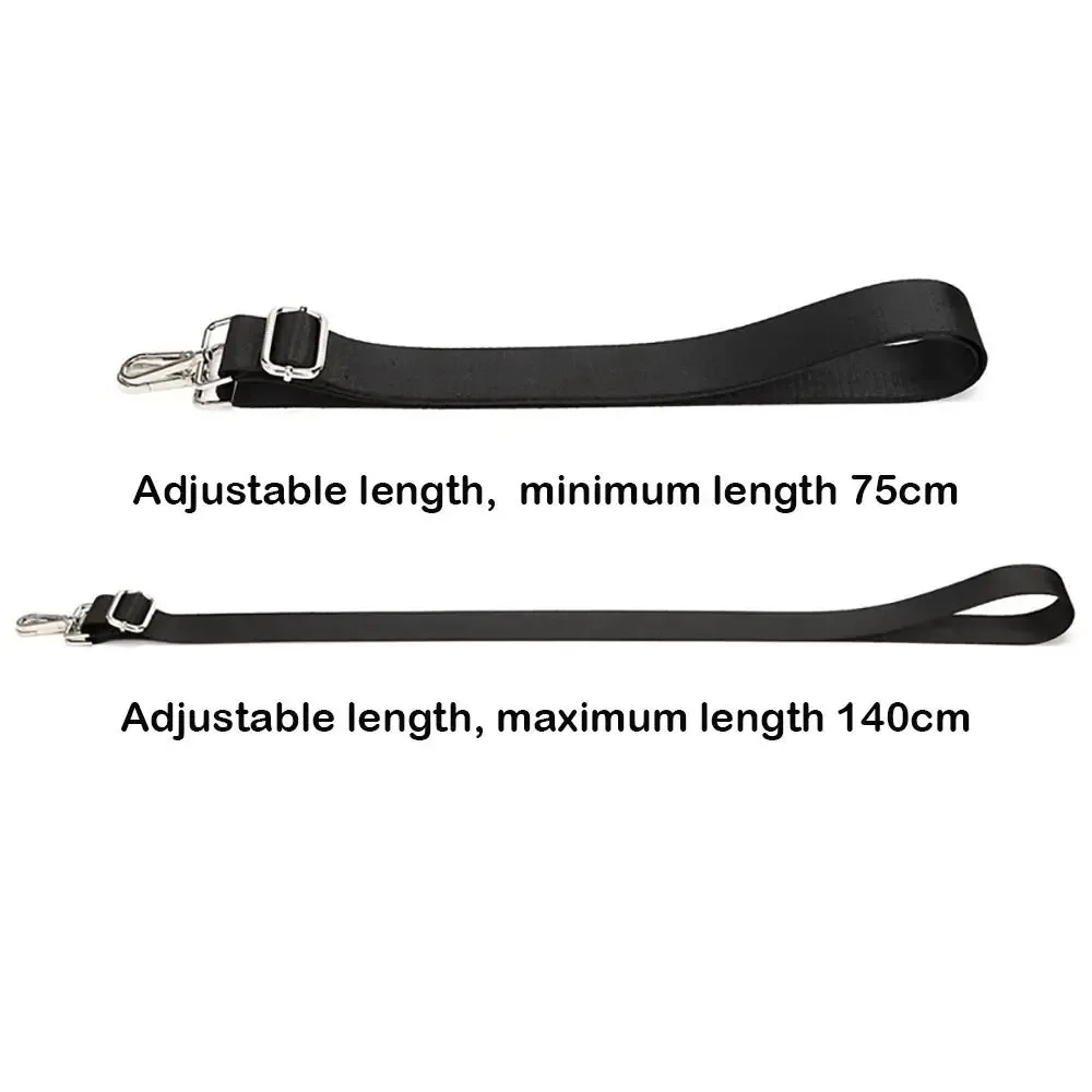 sangle de sac en nylon pour femmes et hommes, poignées de remplacement réglables, ceinture amovible, poignée de sacs de messager, ceinture de sac à main, noir, mode initiée