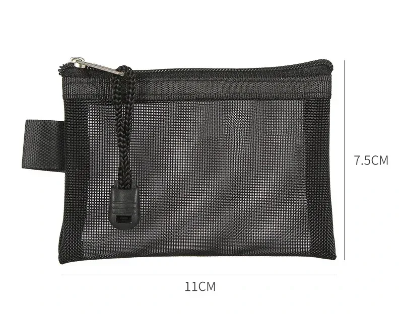 porte-monnaie en maille pour femmes, fermeture éclair transparente, sacs de rangement en poudres, porte-cartes pour filles, porte-clés, petits sacs à main