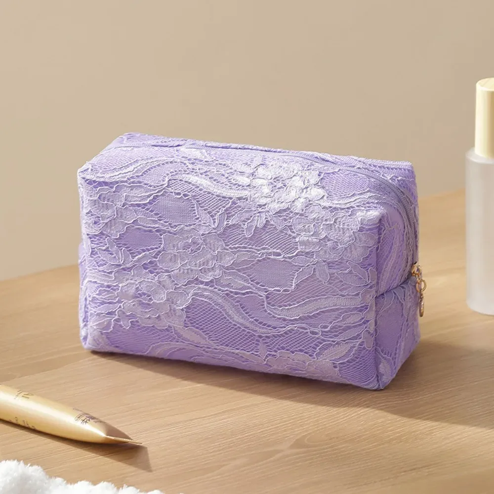 trousse de maquillage florale en dentelle 2026, grande capacité, imprimé floral, imperméable, sac de voyage et organisateur de rangement