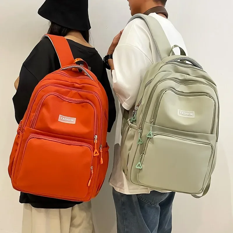 sac à dos décontracté de grande capacité pour collégiens, grande taille, pour filles, simple, couleur unie, voyage, sport, en vente