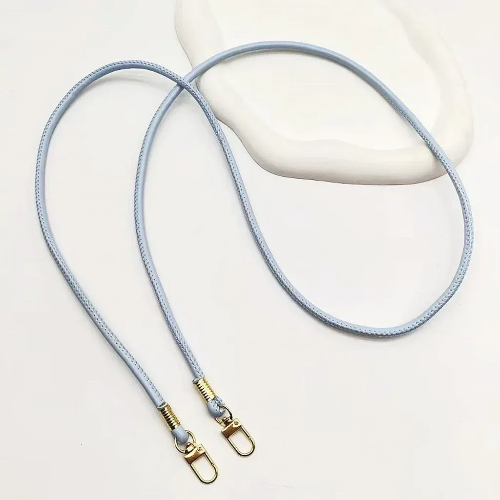 nouvelle sangle de remplacement fine et ronde en cuir pu, couleur unie, pour sac bandoulière ou croisé, longue de 120 cm, accessoire cordon de téléphone