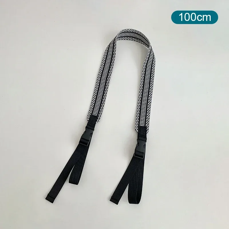 sangle de sac à bandoulière réglable en nylon brodé, bouton de traction, style sportif coloré, sangles d'extension de sac unisexe, accessoires de sac