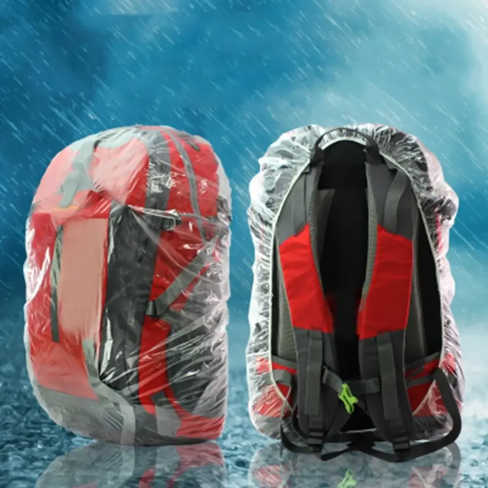 housse de pluie jetable transparente en plastique pour sac à dos, accessoire de voyage de haute qualité
