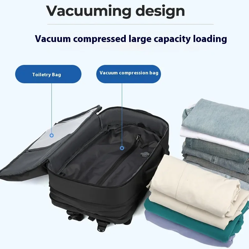 sac à dos pour hommes, sac de voyage multifonctionnel, compression sous vide, étanche, voyage d'affaires, nouveau sac à dos pour ordinateur, grande capacité