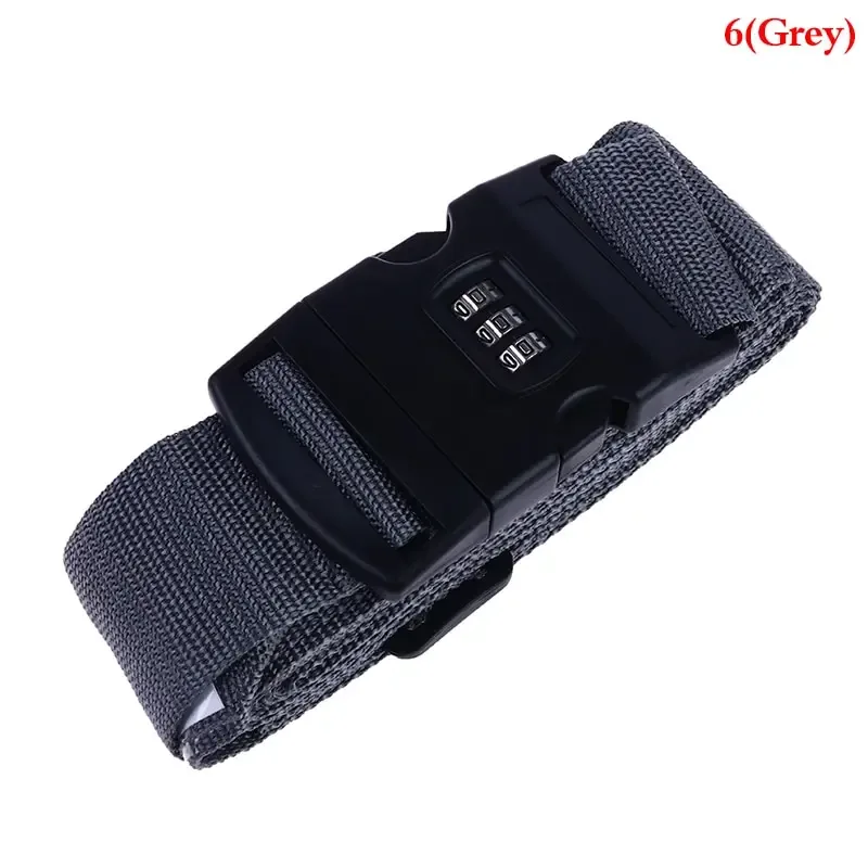 sangle de bagage en nylon à verrouillage par mot de passe à 3 chiffres, ceinture croisée, emballage réglable, sangle de valise de voyage, environnement de bagages