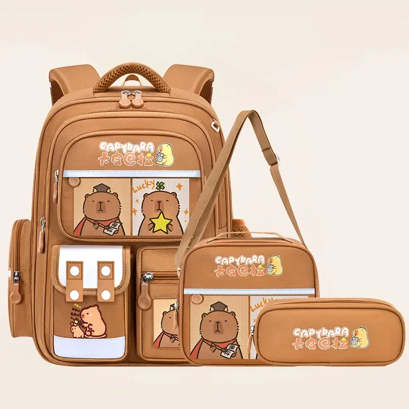 sac dos nylon astronaute étoiles bleu foncé pochette déjeuner pochette crayons sacs scolaires grande capacité préppy