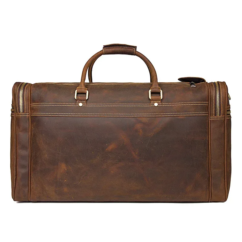 sac de voyage en cuir de vache group pour homme, accessoire durable en peau de vache
