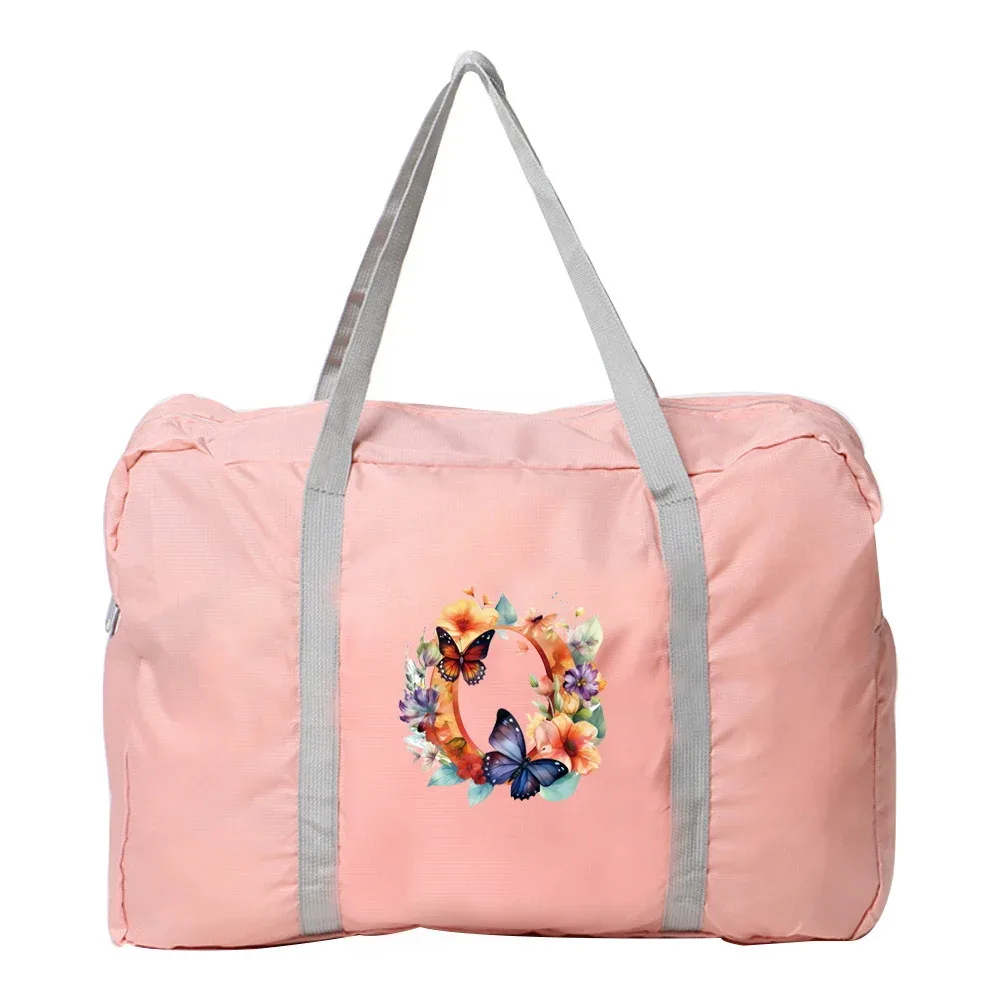 sac de voyage pliable réutilisable grande taille à motif papillon imprimé, sac de rangement écologique pour vêtements, sac de rangement pour articles ménagers et courses