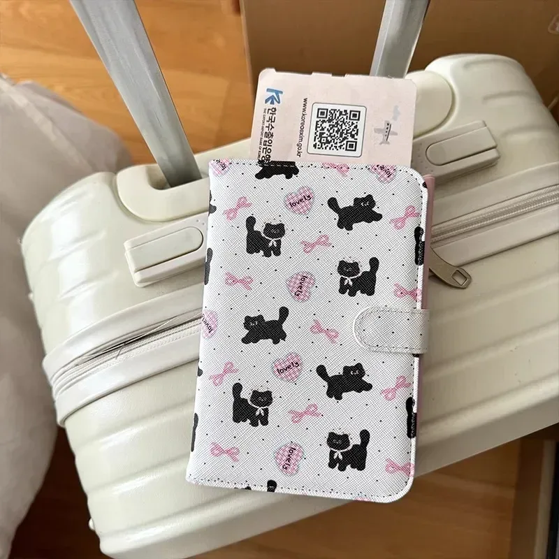 couverture de passeport élégante, portefeuille de voyage pour femmes, blocage rfid, porte-passeport en cuir pu avec poches pour cartes, idée cadeau de voyage
