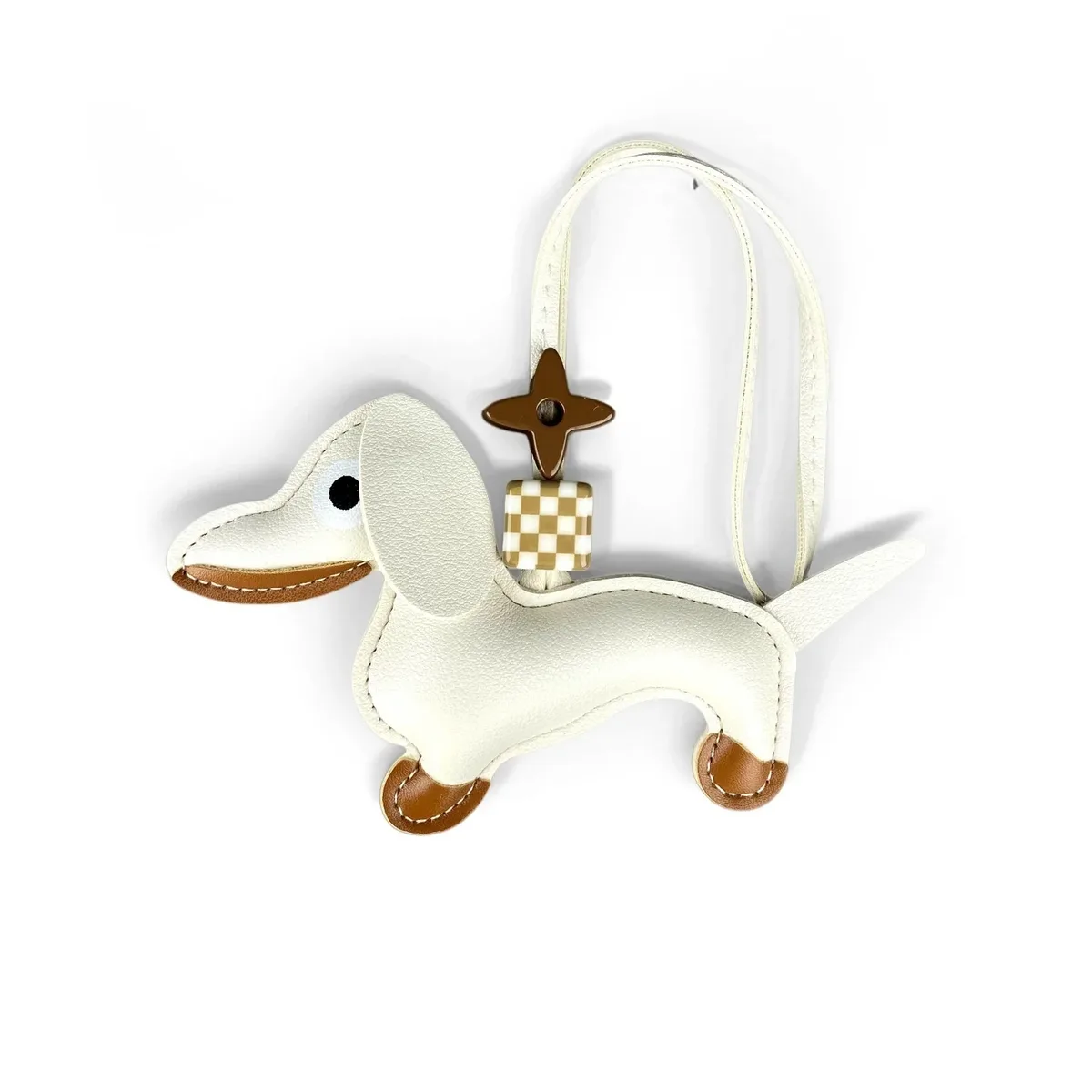 porte-clés/charm pour sac en forme de teckel, 7 couleurs morandi, design chiot pour sac fourre-tout/sac à main, élégant ornement suspendu, cadeau pour les amoureux des chiens