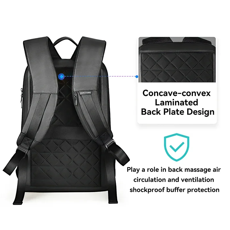 sac à dos léger markryden pour homme, sac à dos pour ordinateur portable, sac à dos fin et professionnel, sac à dos scolaire
