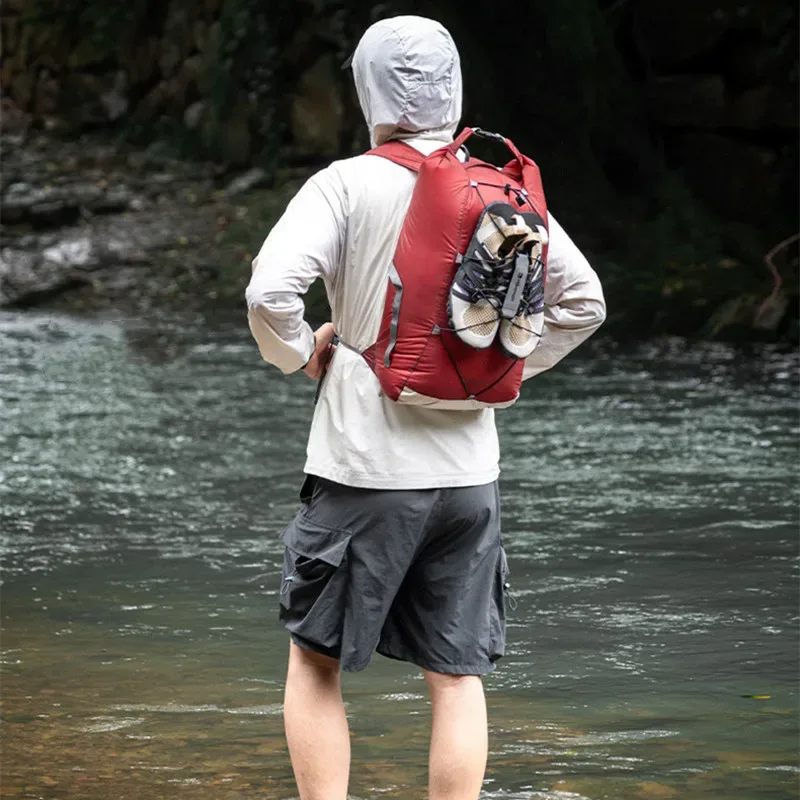 sac à dos imperméable ultra-léger pour la randonnée en plein air, le camping, le rafting, multifonctionnel, pliable, avec séparation humide/sec