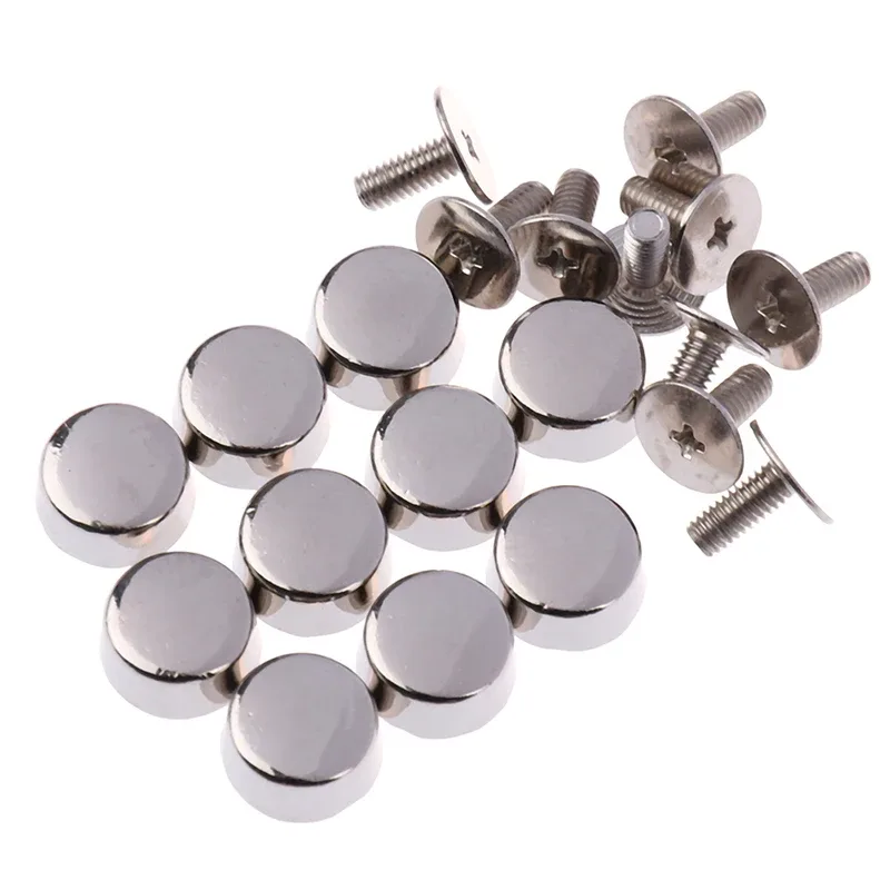 boutons vis métal noir argenté doré forme ronde plate accessoires couture fixation sac main bandoulière punk décoration diy projets travail manuel