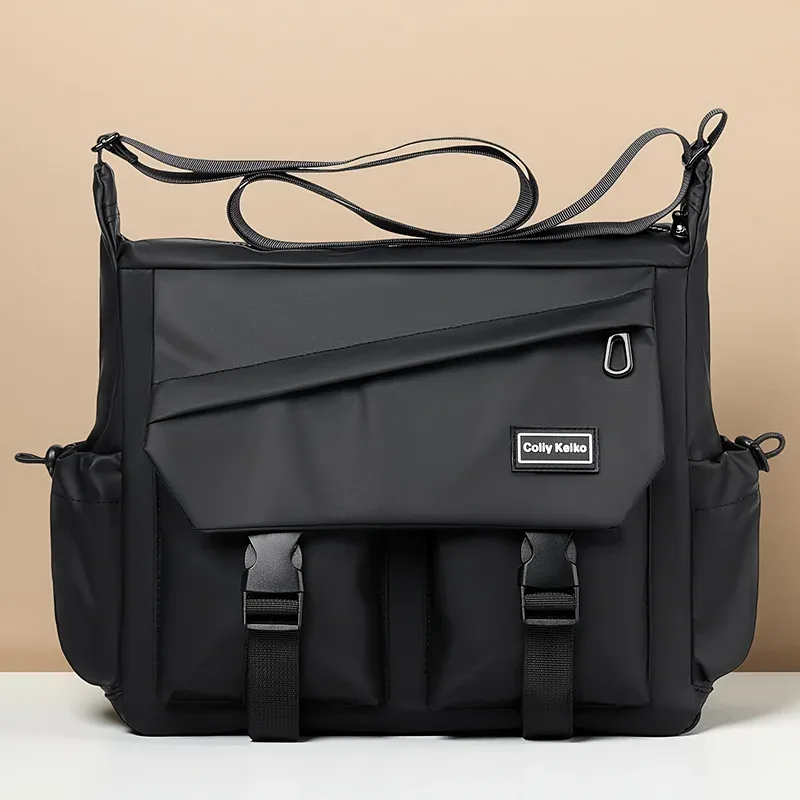 sac à bandoulière pour homme tendance, sac de facteur multi-couches, sac de voyage d'affaires, sac bandoulière adapté au quotidien et aux déplacements professionnels
