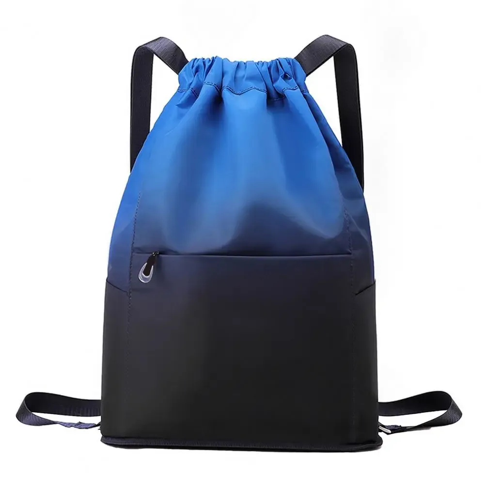 sac à dos de sport à cordon de serrage, sac de basket-ball de couleur dégradée imperméable, sac à dos de sport pliable pour hommes et femmes, natationurs d'entraînement de football