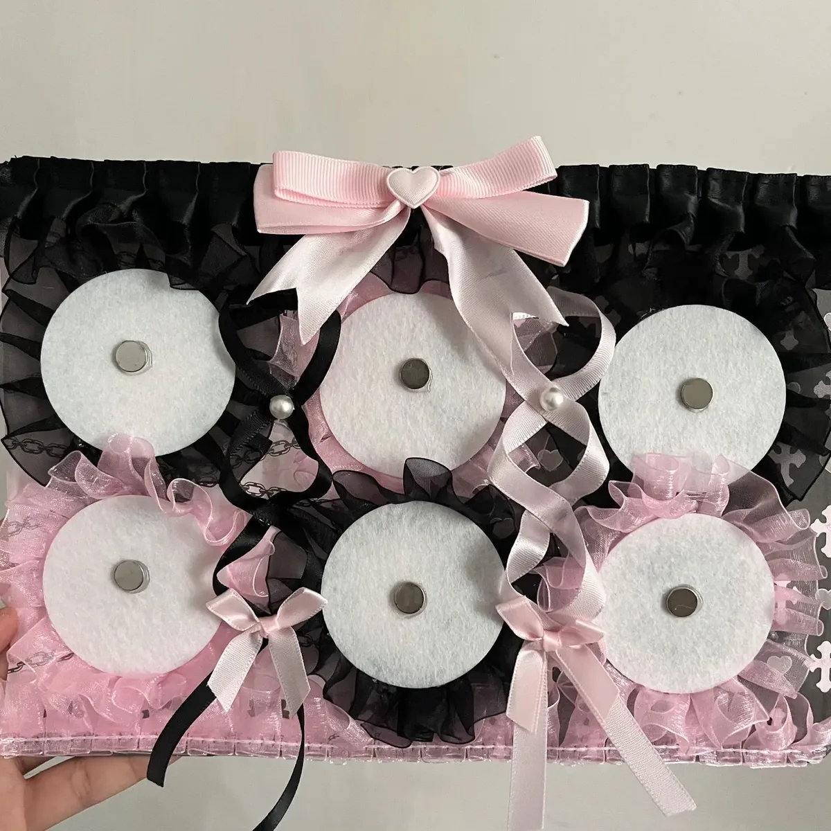 planche de rangement pour badges à épinglette, organisateur de sac ita en dentelle, accessoires de cosplay kawaii, décoration de sac ita
