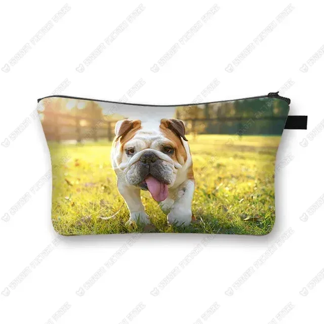 sacs à cosmétiques imprimés chien carlin 3d, motif pékinois mignon pour trousse de maquillage, organisateur nécessaire pour femmes, mini sac à main de voyage